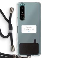 Reminder: Sony Xperia 5 III Transparant Hoesje met koord