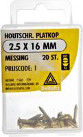 Houtschr. pk 2.5x16mm mess 20st - Deltafix