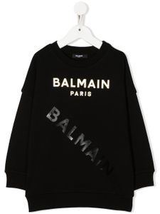 Balmain Kids sweat à logo imprimé - Noir