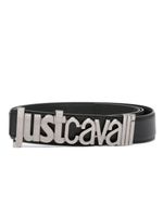 Just Cavalli ceinture en cuir à boucle logo - Noir