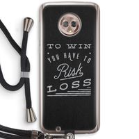 Risk loss: Motorola Moto G6 Transparant Hoesje met koord