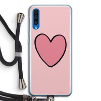 Hartje: Samsung Galaxy A50 Transparant Hoesje met koord
