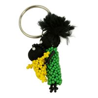 Sleutelhanger Moeder, Baby (Geel) en Pop (Groen)
