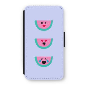 Smiley watermeloen: iPhone X Flip Hoesje