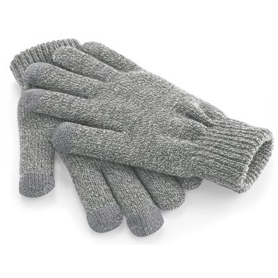 Beechfield Smart Touchscreen handschoenen - lichtgrijs - voor volwassenen - Avryl Beechfield Smart Touchscreen handschoenen - lichtgrijs - voor volwassenen - Avryl