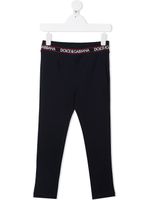 Dolce & Gabbana Kids pantalon à bande logo - Noir Dolce & Gabbana Kids pantalon à bande logo - Noir