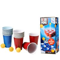 Drankspel/drinkspel beer pong set met red en blue cups   -