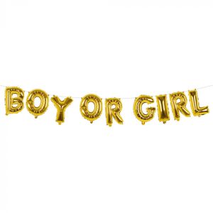 Folieballonslinger Gender Reveal 'Boy Or Girl' (4m)