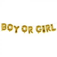 Folieballonslinger Gender Reveal 'Boy Or Girl' (4m) - thumbnail