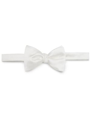 Brunello Cucinelli nœud papillon en satin - Blanc