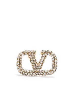 Valentino Garavani boucles d'oreilles VLOGO à ornements en cristal