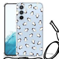 Doorzichtige Silicone Hoesje voor Samsung Galaxy A54 5G Pinguïn - thumbnail