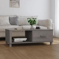 Salontafel HAMAR 100x55x35 cm massief grenenhout lichtgrijs