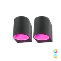 Set 2x Novo Smart LED schuttinglamp RGBW IP44 5Watt dimbaar rond down