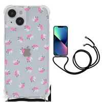 Doorzichtige Silicone Hoesje voor iPhone 14 Unicorns