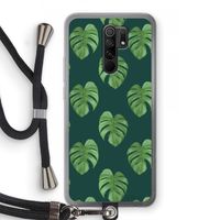 Monstera leaves: Xiaomi Redmi 9 Transparant Hoesje met koord