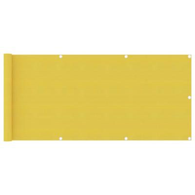 VidaXL Balkonscherm 75x500 cm hdpe geel
