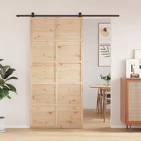 VidaXL Schuifdeur 100x208 cm massief grenenhout VidaXL Schuifdeur 100x208 cm massief grenenhout