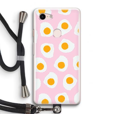 Dancing eggs: Pixel 3 Transparant Hoesje met koord