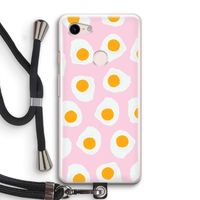Dancing eggs: Pixel 3 Transparant Hoesje met koord