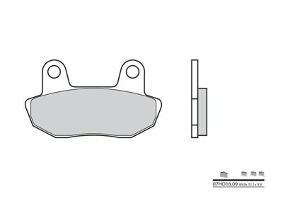 BREMBO Remblokken, voor de moto, Road Organisch 07HO1609