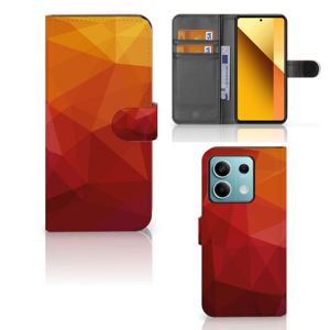 Book Case voor Xiaomi Redmi Note 13 5G Polygon Red