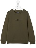 Fred Perry Kids sweat à logo brodé - Vert