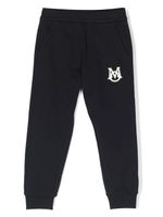 Moncler Enfant pantalon de jogging à patch logo - Bleu - thumbnail