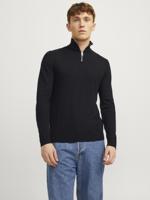 Jack & Jones Jjeemil Knit Half Zip Noos Trui Black Jack & Jones Jjeemil Knit Half Zip Noos Trui Black