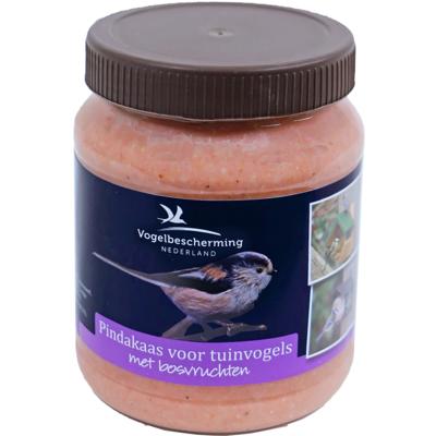 Vogelbescherming Vogelvoer - Vogelpindakaas - bosvruchten - 330 gram Vogelbescherming Vogelvoer - Vogelpindakaas - bosvruchten - 330 gram