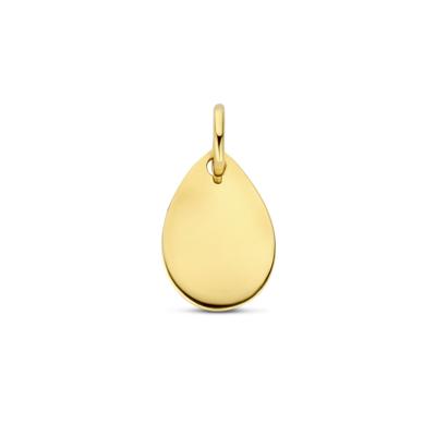 14K Geelgouden Graveerhanger - Tijdloze Elegantie met een Persoonlijke Touch