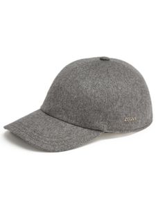 Zegna casquette à plaque logo - Gris