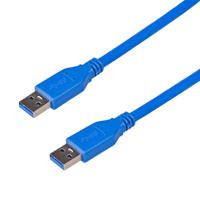 Akyga USB-kabel USB-A stekker, USB-A stekker 1.80 m Blauw AK-USB-14