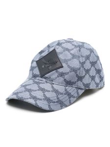 MCM casquette en jean à logo en jacquard - Bleu