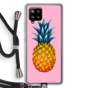 Grote ananas: Samsung Galaxy A42 5G Transparant Hoesje met koord
