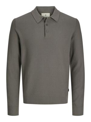 J&j Premium Jprblusandri Knit Polo Ls 12265396 Poloshirts Falcon