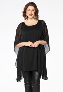 Yoek Tuniek met strass | Zwart | Maat 54/56