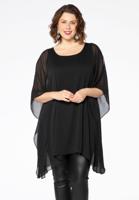 Yoek Tuniek met strass | Zwart | Maat 38/40