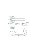 Gatdeel CINDY rvs mat 9mm geveerd ovaal rozet