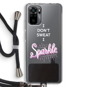 Sparkle quote: Xiaomi Redmi Note 10 Pro Transparant Hoesje met koord