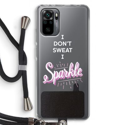 Sparkle quote: Xiaomi Redmi Note 10 Pro Transparant Hoesje met koord