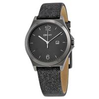 Horlogeband DKNY NY2373 Leder Zwart - thumbnail