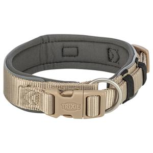 TRIXIE HALSBAND HOND PREMIUM EXTRA BREED ZAND / GRAFIET GRIJS 53-62X5 CM