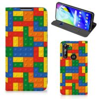 Motorola Moto G8 Power | Hoesje met Magneet | Blokken Motorola Moto G8 Power | Hoesje met Magneet | Blokken