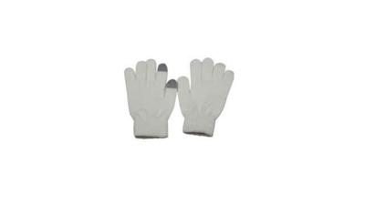 Dot Touch Screen Handschoen Wol Wit Maat M/L