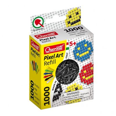Quercetti Pixel Art aanvuldoos zwart diameter 4 mm 1000 delig