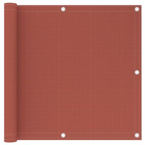 VidaXL Balkonscherm 90x600 cm hdpe terracottakleurig