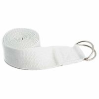 Yoga Riem D-ring Katoen Wit (183 cm) - thumbnail