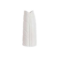 Vaas Home ESPRIT Wit Keramiek Tropisch Blad van een plant 21 x 10 x 50 cm