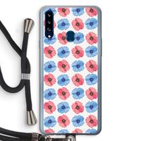 Klaproosjes: Samsung Galaxy A20s Transparant Hoesje met koord